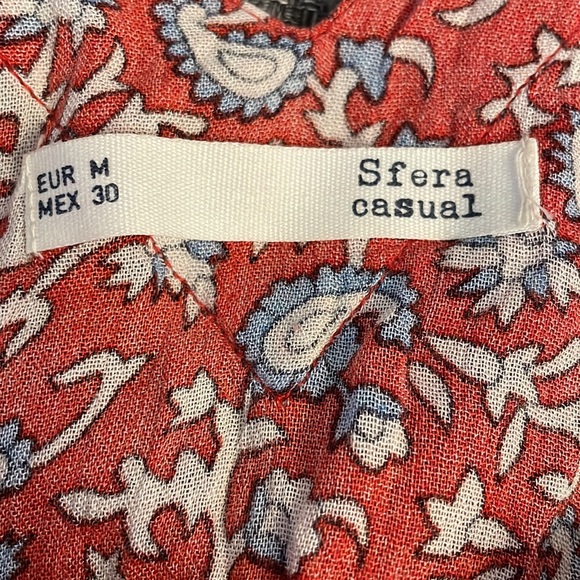 Sfera blue & red paisley summer sundress size medium - Picture 4 of 8
